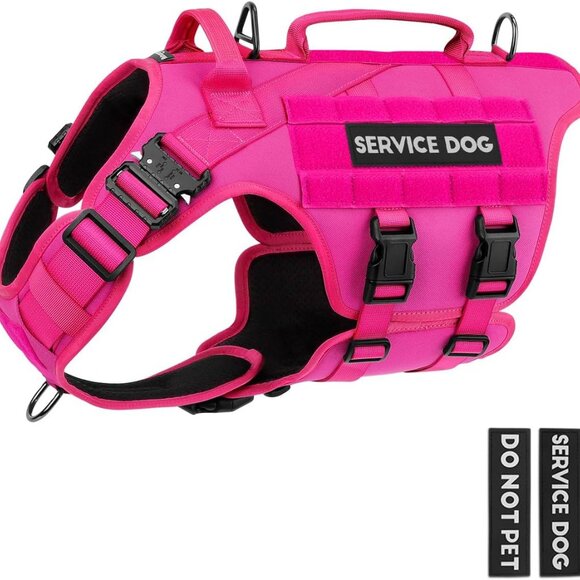 Pink Tactical Dog Harness Service Dog Vest with patches size small - Picture 3 of 3